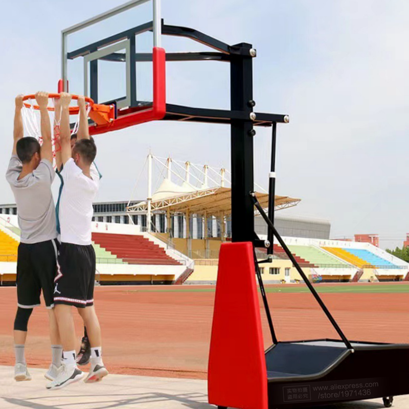 Sports Equipment In School - Height Adjustable Portable Movable Basketball Stand