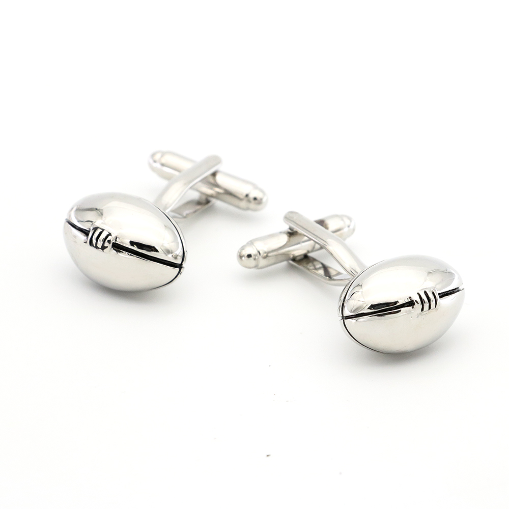 Rugby Training Ball - Sport Rugby Design Football Cufflinks For