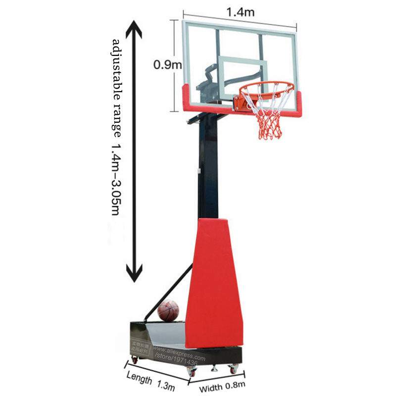 Height Adjustable Portable Mov - Sports Equipment In School avaliação e preço