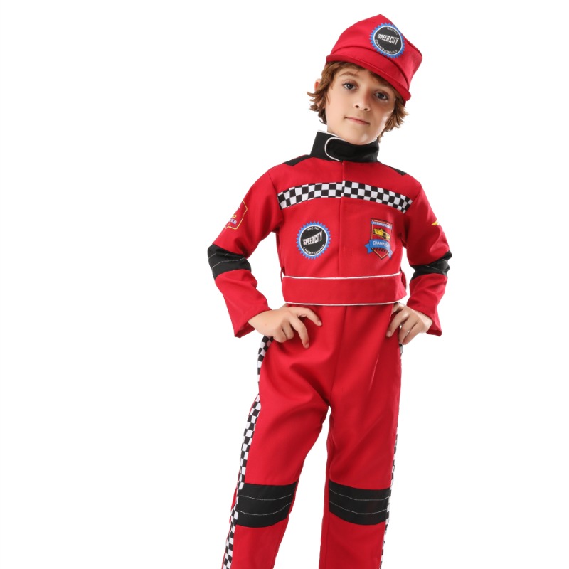 Boy Red Racer Cosplay Costume  - Sports Equipment For Boys avaliação e preço
