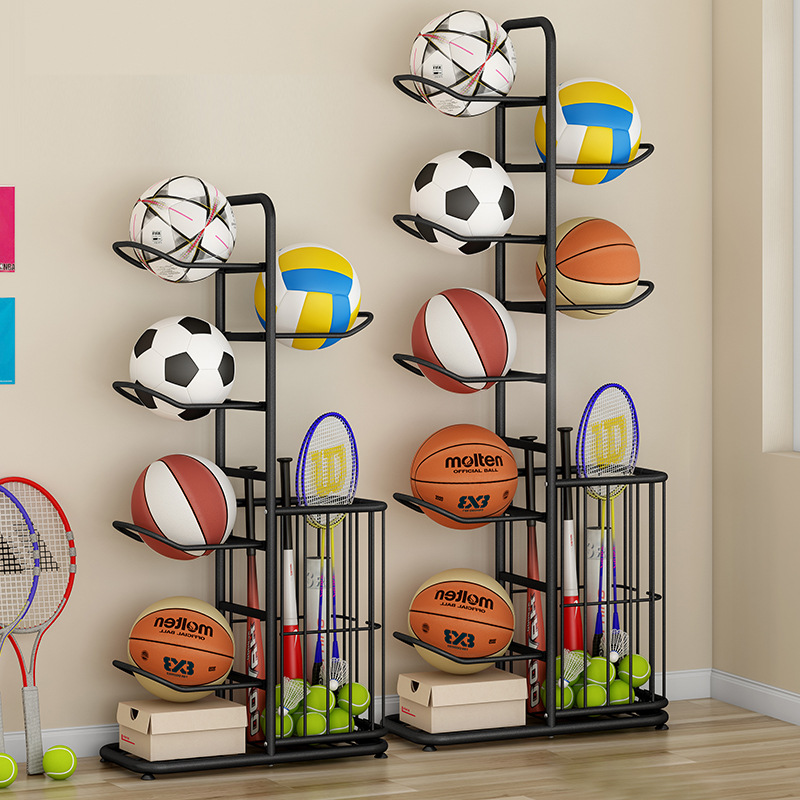 Sports Ball Storage Rack Baske - Sports Equipment Badminton avaliação e preço
