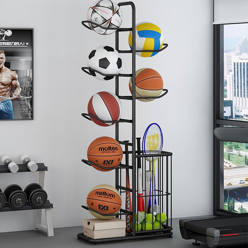 Sports Ball Storage Rack Baske - Sports Equipment Badminton avaliação e preço