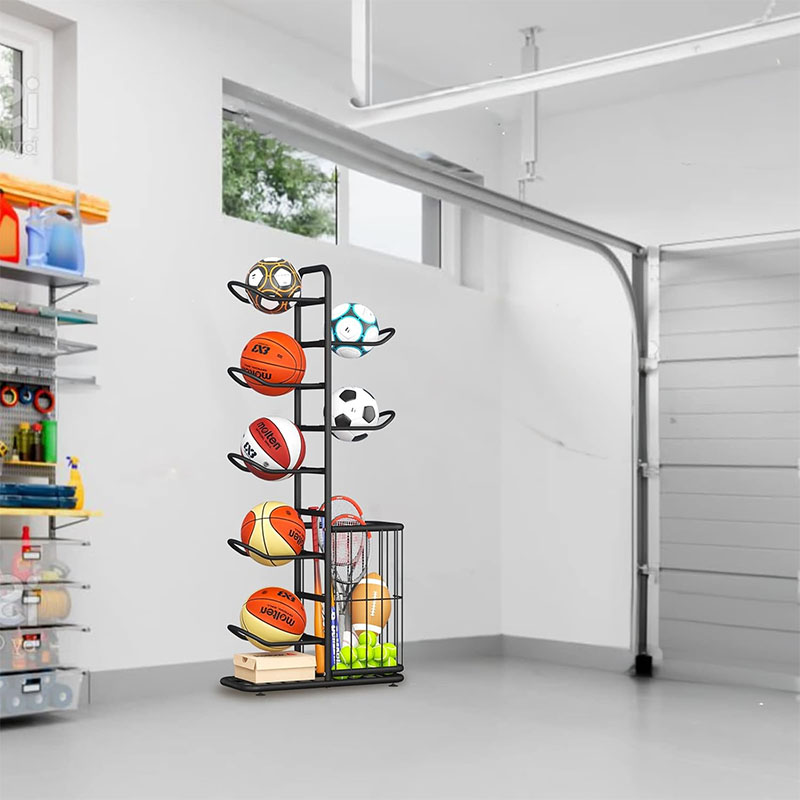 Sports Ball Storage Rack Baske - Sports Equipment Badminton avaliação e preço