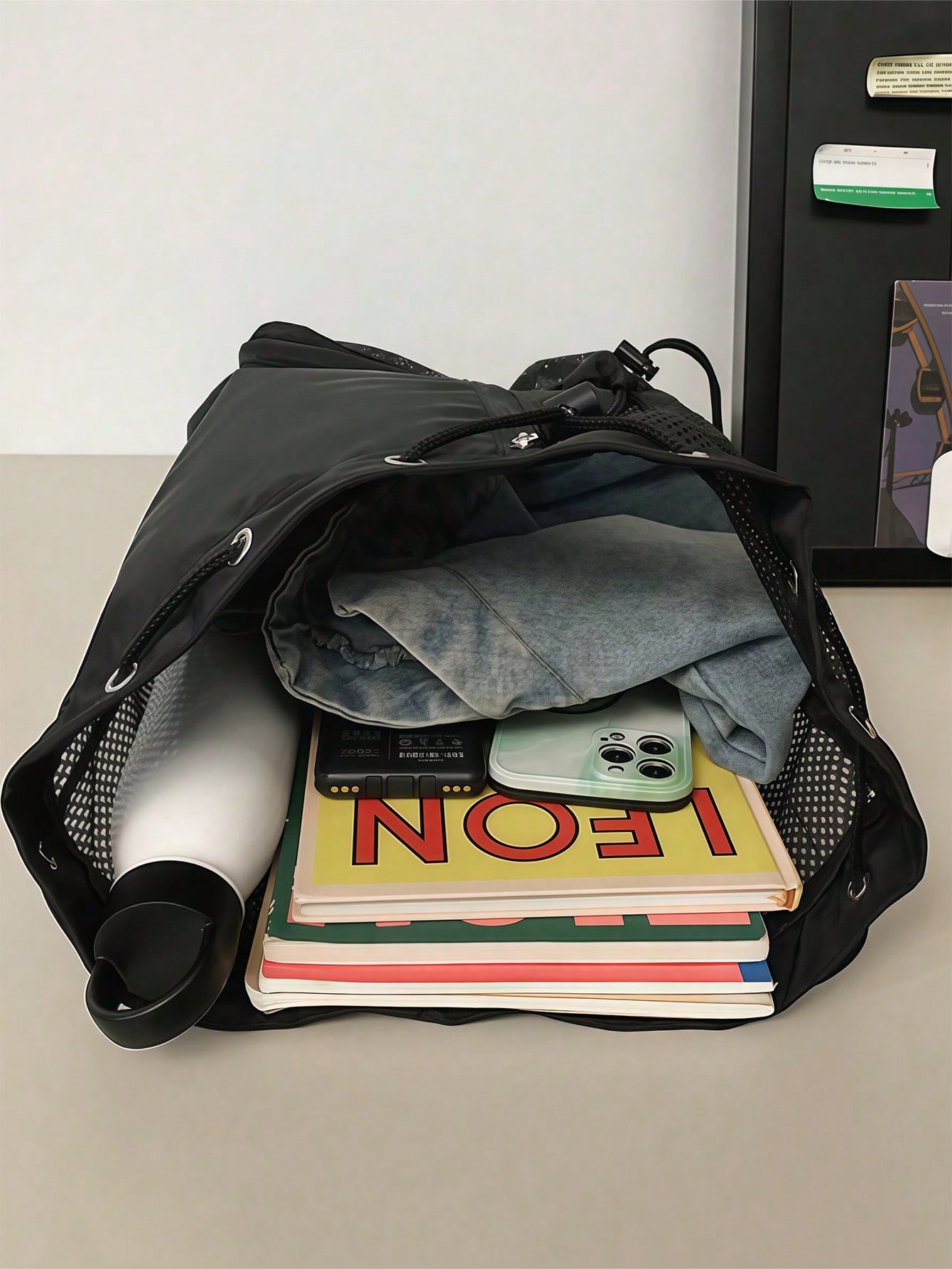 Mesh Drawstring Backpack With  - Sports Equipment In School avaliação e preço