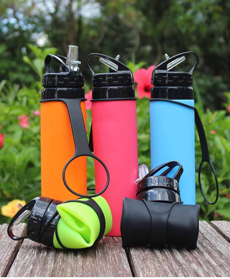 600ml   travel camping silicon - Sports Equipment In School avaliação e preço
