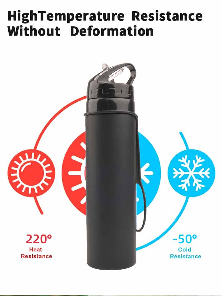600ml   travel camping silicon - Sports Equipment In School avaliação e preço